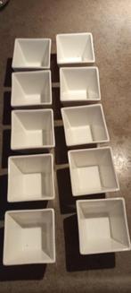 10 kleine witte TAPAS SCHAALTJES DESSERT BAKJES. NIEUW!, Overige typen, Nieuw, Ophalen of Verzenden, Overige stijlen