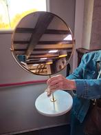 Kapspiegel messing marmeren voet, Huis en Inrichting, Woonaccessoires | Spiegels, Minder dan 50 cm, Rond, Ophalen of Verzenden