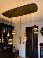 Riva hanglamp deens ovaal 145cm 8 lampen platinum - Ztahl, Huis en Inrichting, Ophalen of Verzenden, Zo goed als nieuw, Glas, 50 tot 75 cm