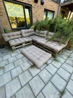 Pallets set incl kussens, Tuin en Terras, Tuinsets en Loungesets, Ophalen, Gebruikt, Hout