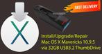 Mac OS X Mavericks 10.9.5, OSX via USB van 32GB zonder DVD, Computers en Software, Besturingssoftware, Ophalen of Verzenden, Nieuw