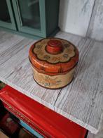 Vintage trommeltje  met Bloemmotief, Ophalen of Verzenden