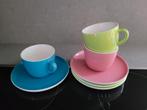 3 cappuccino kop en schotel van de Hema, Ophalen of Verzenden, Porselein, Overige stijlen, Kop(pen) en/of Schotel(s)