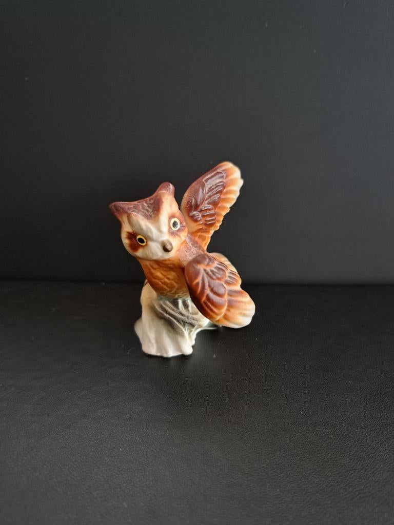 Uil bone china Japan letterbak, Verzamelen, Beelden en Beeldjes, Zo goed als nieuw, Dier, Ophalen of Verzenden