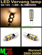 LED Tiny House G4 ledlamp 9 SMD5050 12V - 1,8 Watt 2800K, Nieuw, Bipin of Steekvoet, LEDvervanglamp, Ophalen of Verzenden