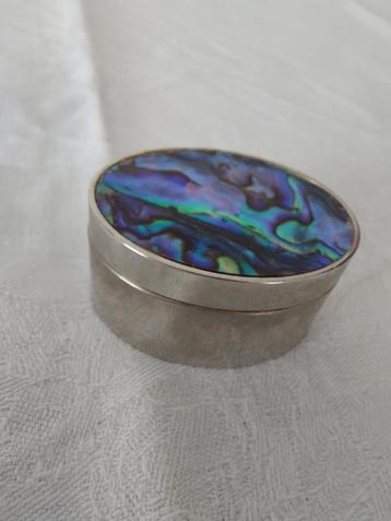 mooi Abalone doosje chroom  beschikbaar voor biedingen
