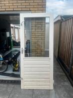 Meranti hardhouten deur 211x92x4, Ophalen, Gebruikt, 80 tot 100 cm, Buitendeur