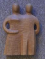 Beeld: Man / Vrouw  (Handwerk), Antiek en Kunst, Kunst | Beelden en Houtsnijwerken, Ophalen of Verzenden