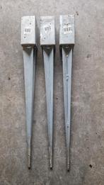 Paalhouder 71x71x750 verzinkt 3 stuks, Ophalen, Nieuw, Minder dan 180 cm, Palen