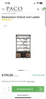 Oxford Boekenkast - Gerecycled Grenen & Staal, Ophalen, 200 cm of meer, 150 tot 200 cm, Zo goed als nieuw