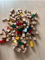 Grote Set Houten Bouwstenen met Opbergmand, Ophalen, Zo goed als nieuw, Overige typen