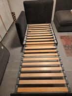 Ikea vallentuna grijs ribstof slaapbank, Huis en Inrichting, Eenpersoons, Ophalen of Verzenden, Zo goed als nieuw, 80 cm