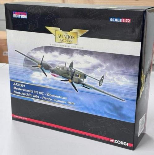 Corgi 1/72 AA38501 Messerschmitt Bf110C Oberleutnant zeldz., Hobby en Vrije tijd, Modelbouw | Vliegtuigen en Helikopters, Nieuw