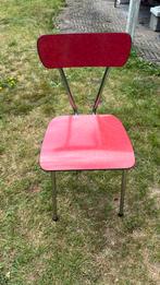Rode formica retro stoel, Huis en Inrichting, Stoelen, Ophalen of Verzenden, Gebruikt, Rood, Eén