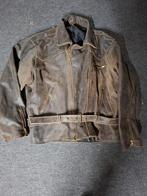 Stoer leren bikerjack - Maat M, Ophalen of Verzenden, Gedragen, Bruin