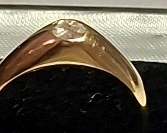 Antieke 5 gram gouden ring roosdiamant 14 K 585 C. Begeer, Antiek en Kunst, Antiek | Goud en Zilver, Ophalen of Verzenden