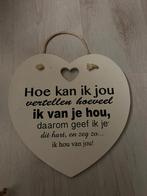 groot hart met tekst, Ophalen of Verzenden, Zo goed als nieuw