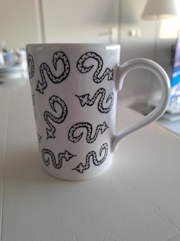 Cobra Schoonhoven Keramiek Mok met Slangen, Keramiek, Ophalen of Verzenden, Zo goed als nieuw, Overige stijlen