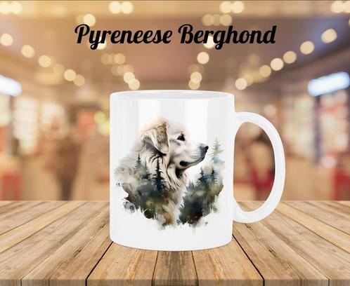Pyreneese Berghond profiel mok, Dieren en Toebehoren, Honden-accessoires, Nieuw, Ophalen of Verzenden