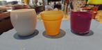 bloempotjes keramiek glas max hoogte 8 cm, Overige materialen, Rond, Binnen, Ophalen of Verzenden