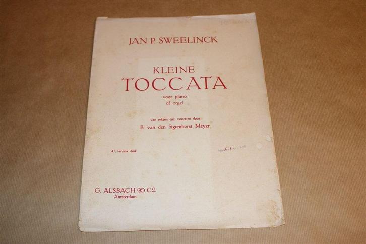 J.P. Sweelinck — Toccata voor Piano of Orgel [ca. 1960], Muziek en Instrumenten, Bladmuziek, Gebruikt, Artiest of Componist, Piano