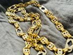 Gouden ketting / 18 Karaat Goud / 98Gr / 80cm L x1.1cm B, Antiek en Kunst, Antiek | Goud en Zilver, Verzenden, Goud