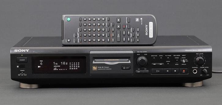 ​Sony MDS-JE510 MiniDisc Deck + Afstandsbediening + Fiber, Audio, Tv en Foto, Walkmans, Discmans en Minidiscspelers, Ophalen of Verzenden