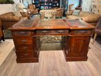 Klassiek Engelse XL chesterfield bureau in Mahoniehout bruin, Huis en Inrichting, Bureaus, Ophalen of Verzenden, Nieuw