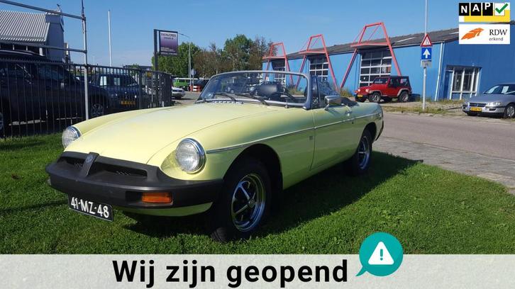 MG B type 1.8 Roadster 83252 km NL geleverde auto in excelle, Auto's, MG, Bedrijf, Te koop, B, Lederen bekleding, Open dak, Benzine