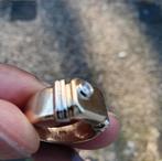 Gouden ring heren goud zegelring 14karaat 585, 18 tot 19, Gebruikt, Ophalen of Verzenden, Dame of Heer