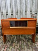 Vintage kastje met glad / retro Deens teak hout mid century, Huis en Inrichting, Kasten | Ladekasten, Glas, Gebruikt, Ophalen