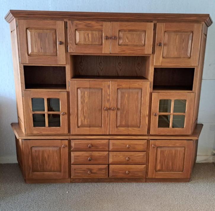 Massief eiken bergmeubel / wandkast, Huis en Inrichting, Kasten | Wandmeubels, Gebruikt, 150 tot 200 cm, Minder dan 150 cm, 25 tot 50 cm