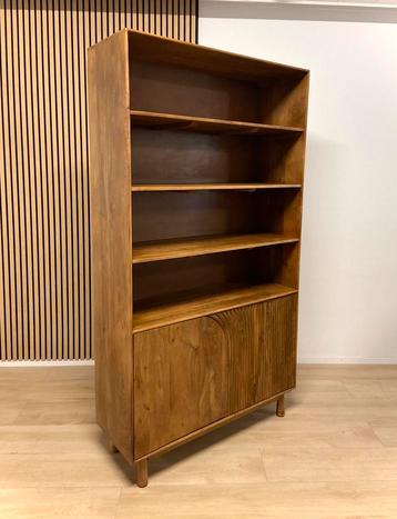 Nieuwe wandkast 200x110 massief hout japandi vintage retro beschikbaar voor biedingen