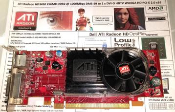 ATI Radeon HD3450 256MB DDR2 DMS-59 x DVI HDTV Low Profile