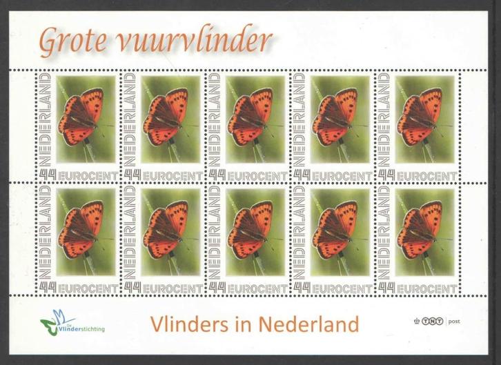 Postzegels Vlinders in Nederland: Grote vuurvlinder, Postzegels en Munten, Postzegels | Nederland, Postfris, Na 1940, Ophalen of Verzenden