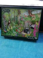 Falcon puzzel "woodland wildlife" 1000 stukjes, Ophalen of Verzenden, 500 t/m 1500 stukjes, Zo goed als nieuw, Legpuzzel