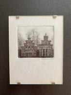 Kleine ets huizen met trapgevel, Ophalen of Verzenden