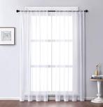 Witte Inbetween Gordijnen Gordijn Doorschijnende Vitrage Wit, Wit, Nieuw, 200 cm of meer, Verzenden