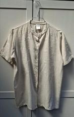 Vintage blouse, maat 44/46 - ecru - borduursel - 90's, C&A, ., Beige, Maat 42/44 (L)