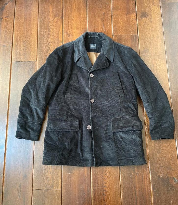 ** BOSS corduroy winterjas, maat 50 **, Kleding | Heren, Jassen | Winter, Zo goed als nieuw, Maat 48/50 (M), Zwart, Ophalen of Verzenden