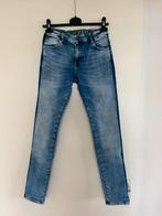 164 sportieve blauwe skinny fit jeans met streep WE Fashion, Jongen, Ophalen of Verzenden, Broek, WE Fashion