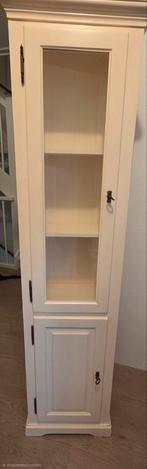 Witte vitrine kast, Huis en Inrichting, Ophalen, Gebruikt, 50 tot 100 cm, 150 tot 200 cm
