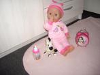 baby pop met geluidjes en acc, Kinderen en Baby's, Speelgoed | Poppen, Ophalen of Verzenden, Zo goed als nieuw, Babypop
