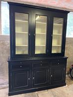 Mooie zwarte buffetkast 3 deurs, Huis en Inrichting, Kasten | Buffetkasten, Ophalen, Gebruikt, 150 tot 200 cm, 25 tot 50 cm