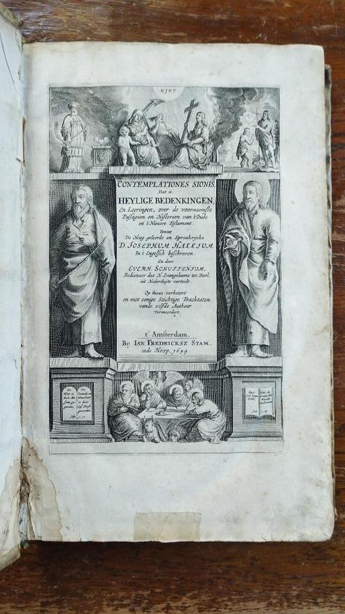 Hallium - Contemplationis Sionis: Heylige bedenkingen - 1654, Antiek en Kunst, Antiek | Boeken en Bijbels, Verzenden