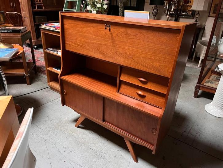 57) Deense vintage bar / buffetkast., Huis en Inrichting, Kasten | Buffetkasten, Gebruikt, Minder dan 100 cm, 100 tot 150 cm, 25 tot 50 cm