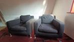 twee B&B Italia fauteuils antraciet grijs (verkoop per twee), Huis en Inrichting, Fauteuils, Ophalen, Gebruikt, 75 tot 100 cm