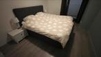 Ikea boxspring incl 2 nachtkastjes, Ophalen, Bruin, Tweepersoons, Zo goed als nieuw