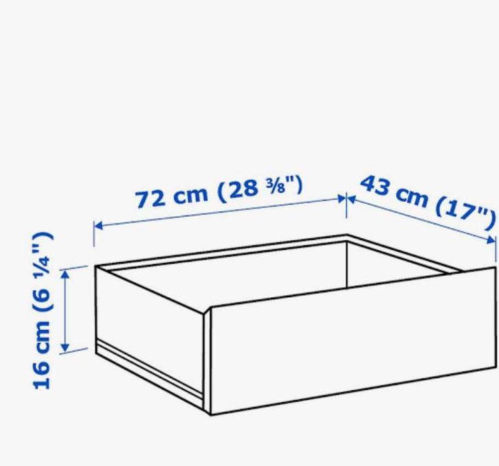 IKEA MALM lade zwartbruin - 2 stuks, Huis en Inrichting, Kasten | Kledingkasten, Zo goed als nieuw, Minder dan 100 cm, 50 tot 100 cm