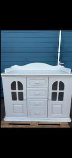 OPRUIMING | Witte commode/dressoir met lades en deuren, Gebruikt, 100 tot 150 cm, Ophalen of Verzenden, Minder dan 100 cm